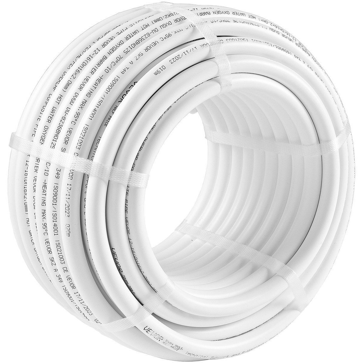 VEVOR PEX-AL-PEX Tube, 82ft, 5/8'' Diameter Aluminum-Plastic Composite Pipe Oxygen Barrier Radiant Floor PEX Pipe, 0.08'' Thickness Radiant Heat Floor Plumbing 25M Inner Aluminum Layer PEX Tubing Pipe