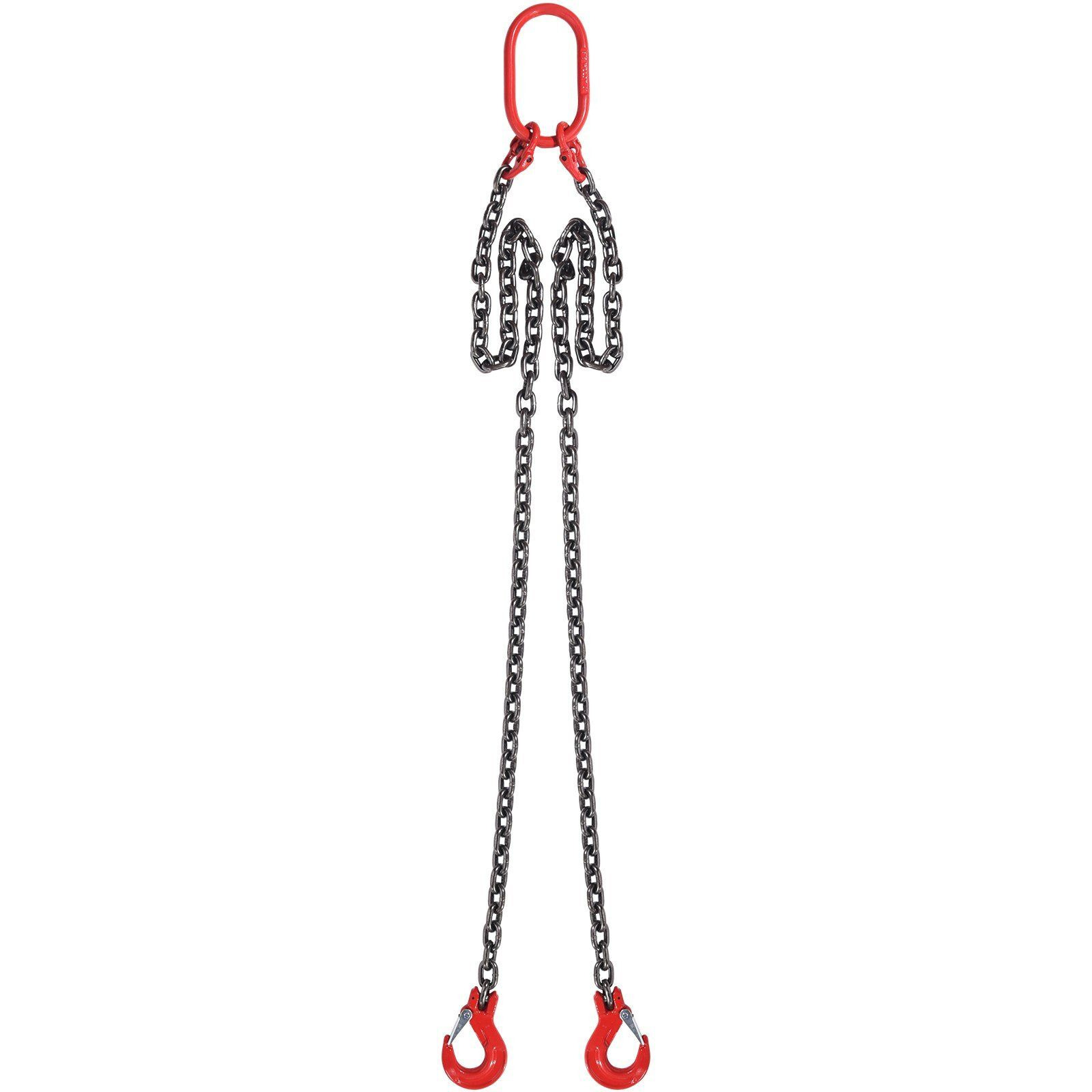 VEVOR 5/16" x 5' Chain Sling 2 Legs G80 Lifting Chain with Grab Hooks 6600 lbs