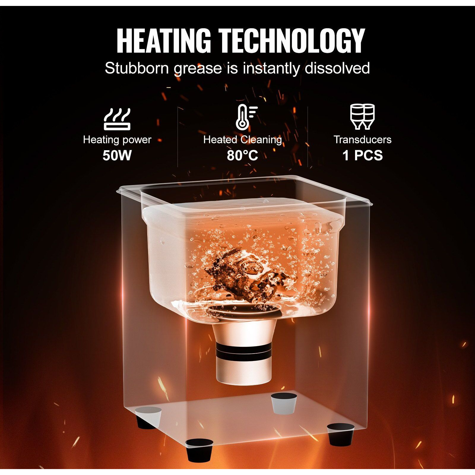 VEVOR Professional Jewelry Cleaning Machine, 1.3L Jewelry Cleaner Ultrasonic Machine with Basket and Heater & Timer, Digital Ultrasonic Cleaner for Cleaning Denture Dental Oral Irrigator Parts