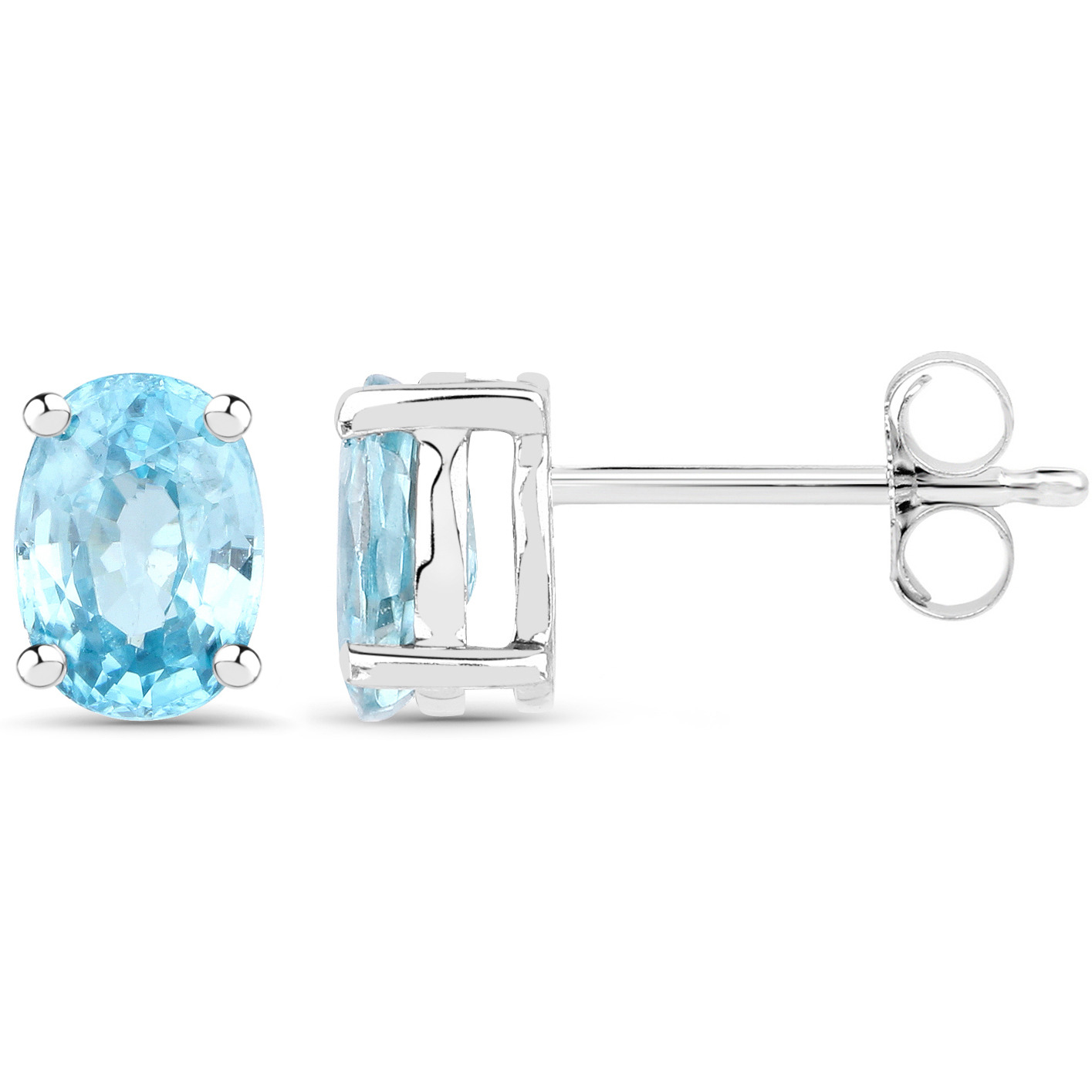 Blue Zircon Oval/7x5mm - 2/2.40 ctw