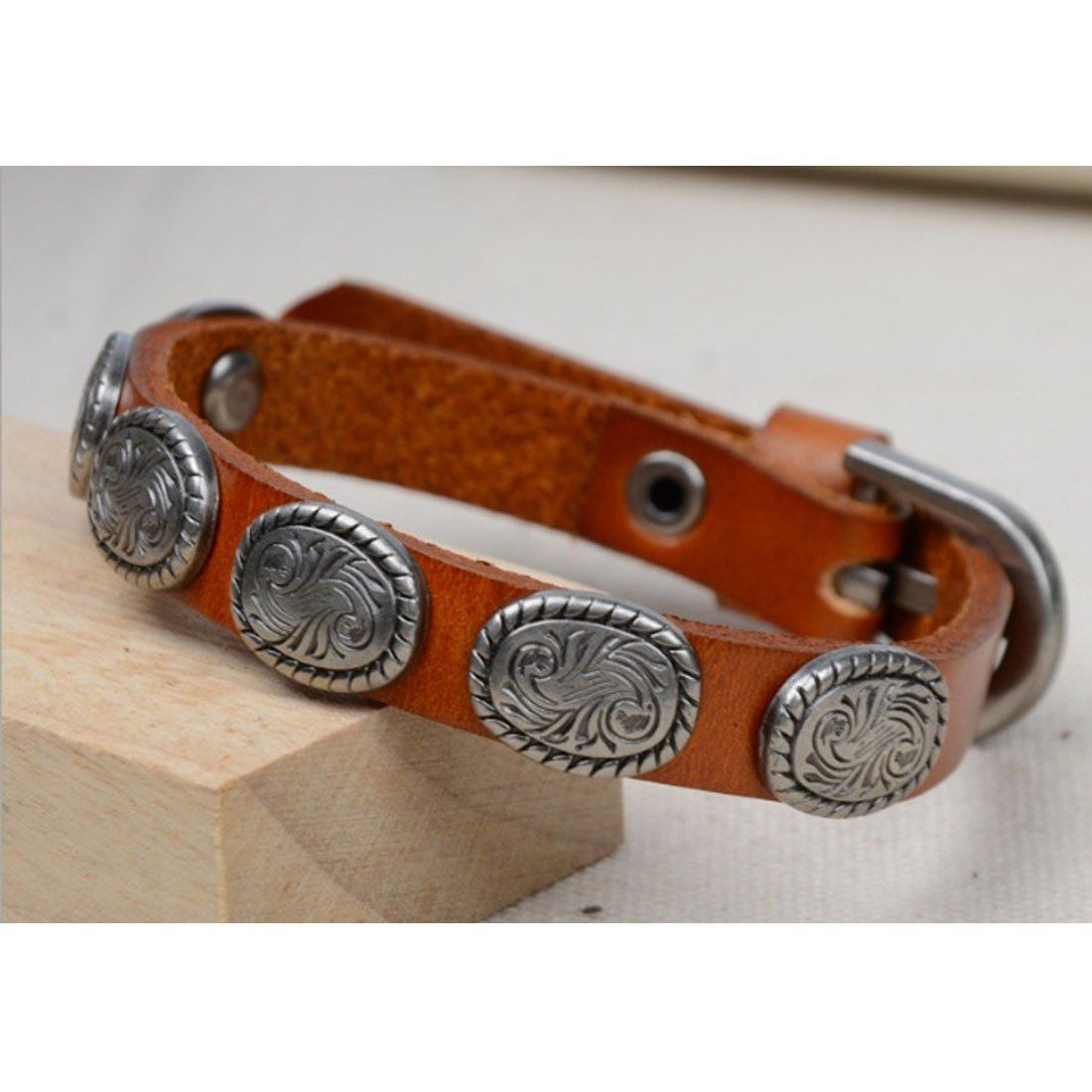 WRANGLER Vintage Look Genuine Leather Bracelet(D0102HEYIAY.)