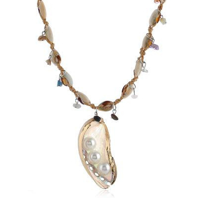 Nature's Delight Pearls In The Seashell Necklace(D0102HEYSE7.)