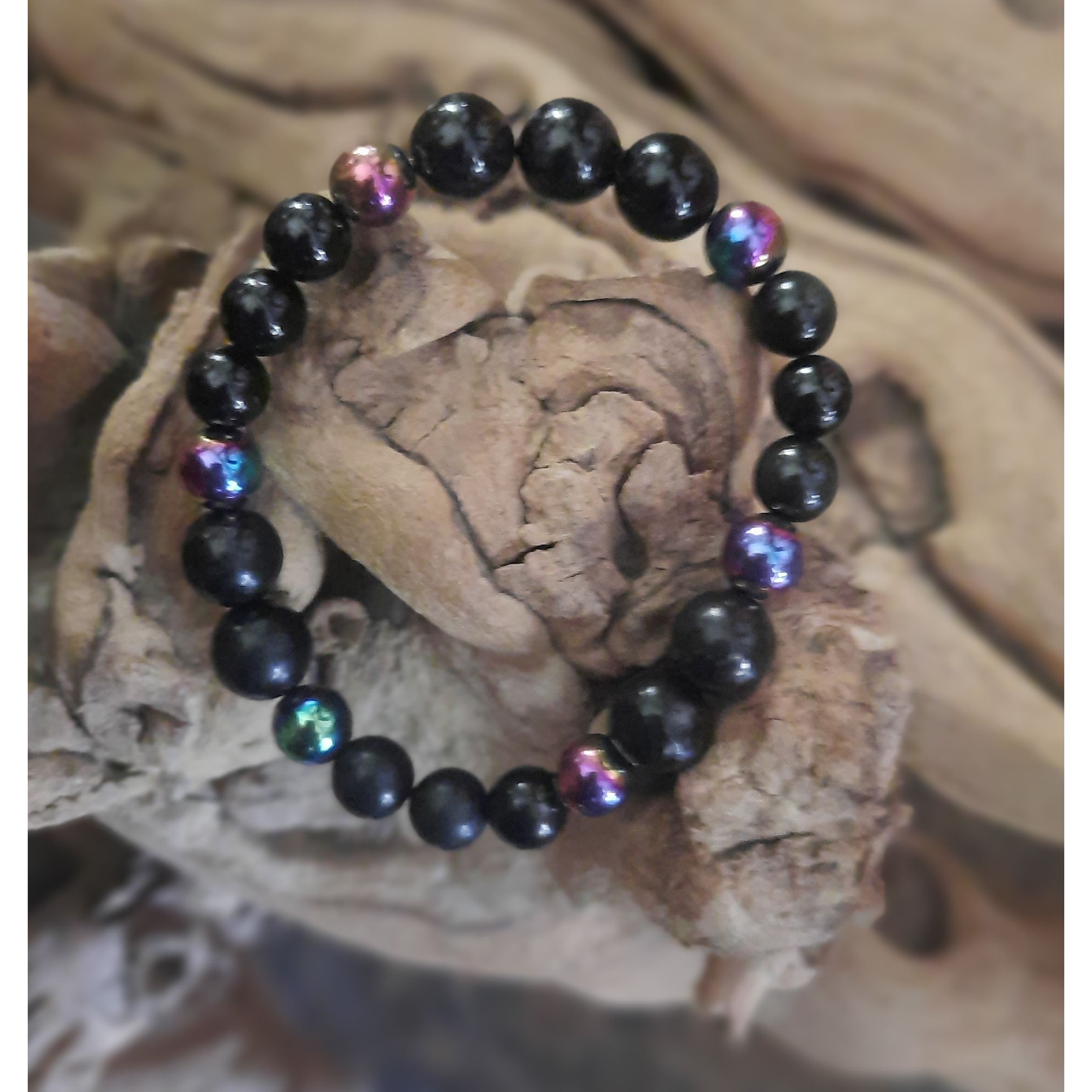 Power Bracelets for EMF 5g Protection Titanium Shungite copper Tourmaline - calming Bracelets(D0102HXUPg8)