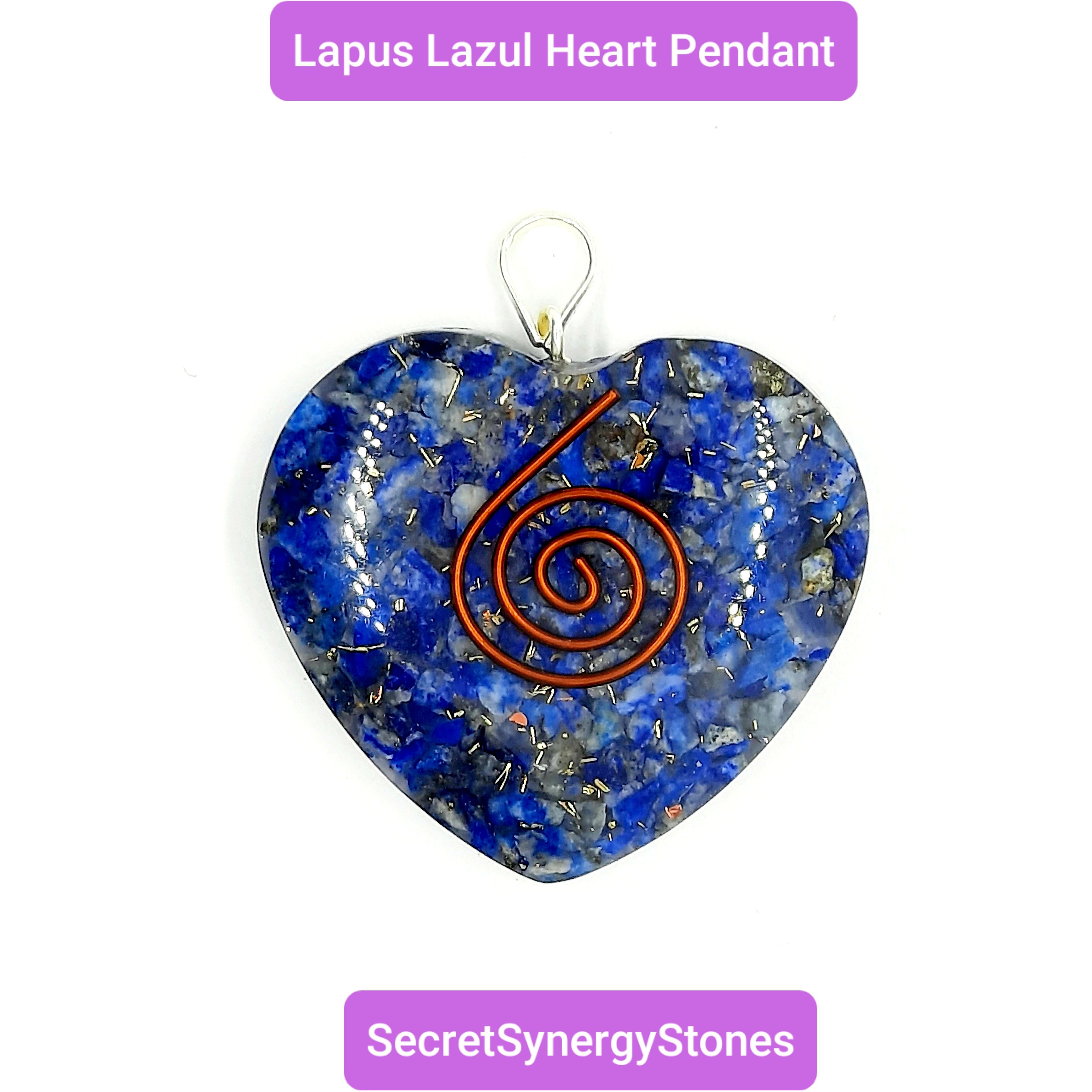 EMF 5g Shielding Orgone Heart calming Necklace with Shungite & Black Tourmaline(D0102HXUE6P)