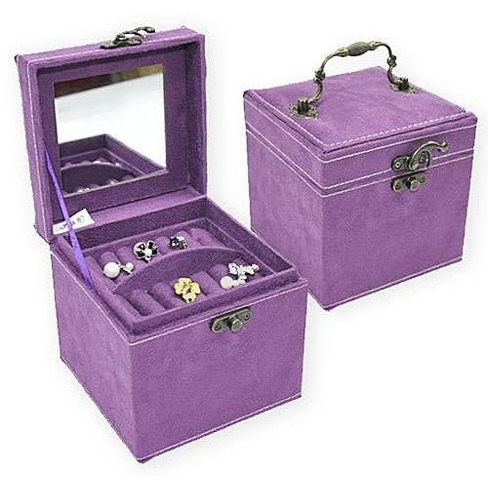 Soft Velour - Personal Jewel Box in Luscious colors with Ornate Hardware(D0102HE6N8V)