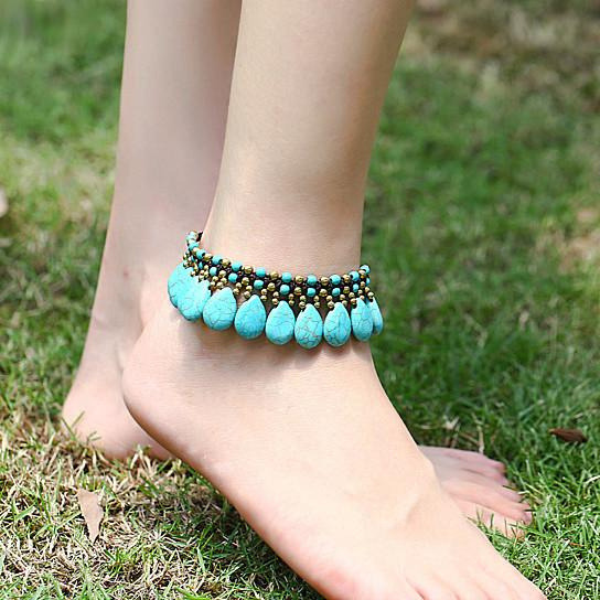 Zuni Anklets In Turquoise(D0102HPINMW)