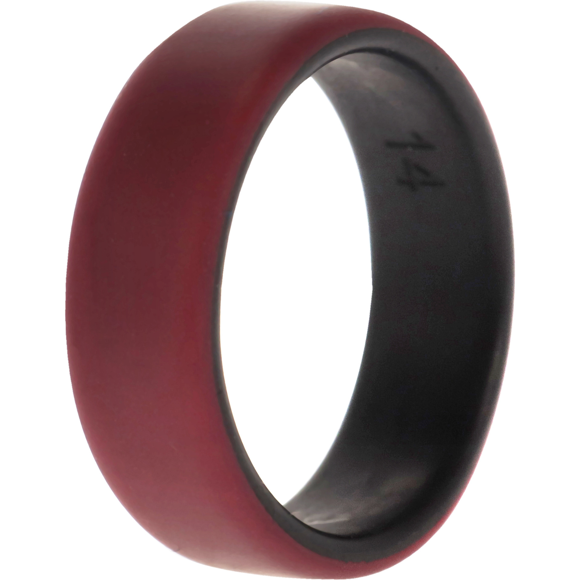 Silicone Wedding 2Layer Beveled 8mm Ring - Bordeaux by ROQ for Men - 14 mm Ring