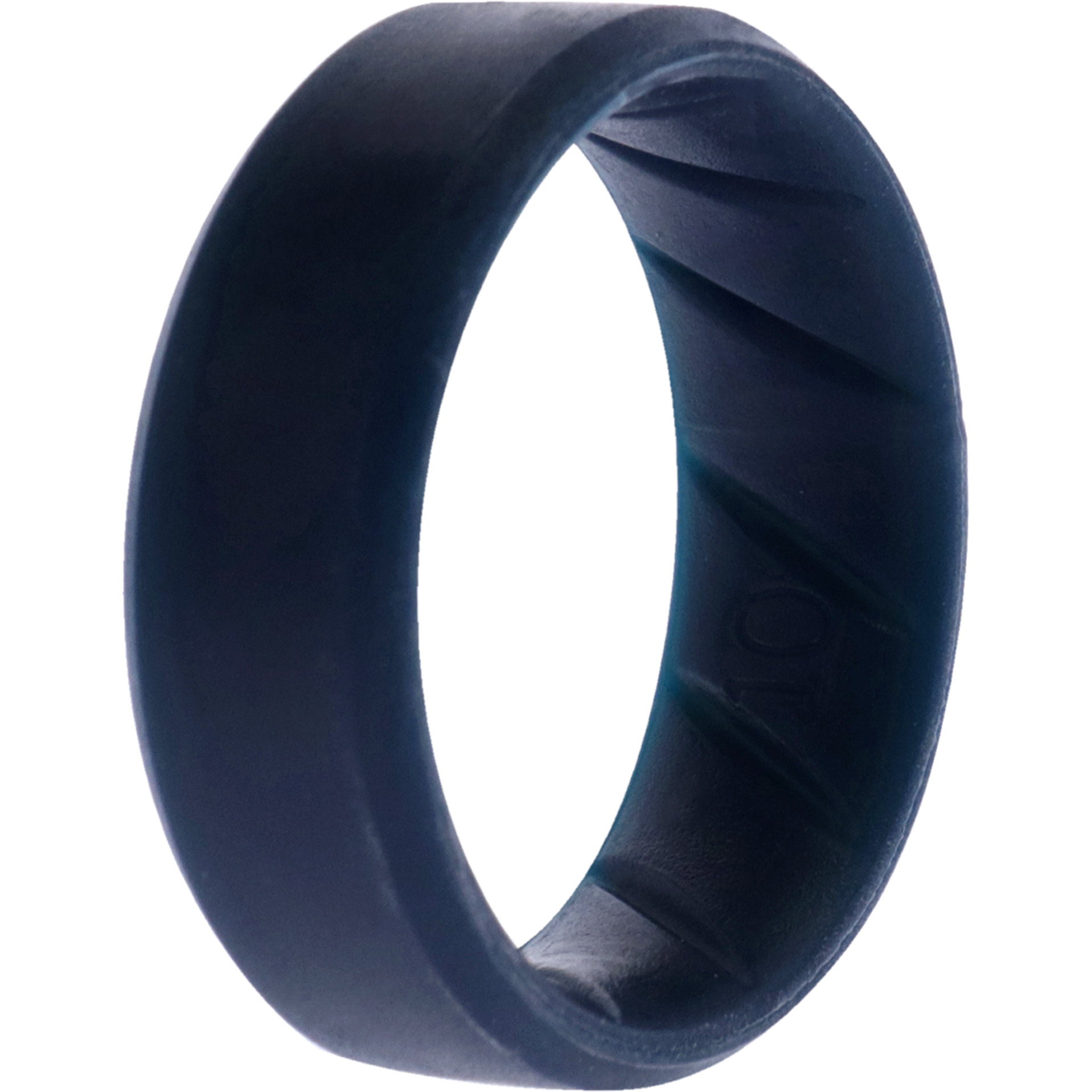 Silicone Wedding BR 8mm Edge Ring - Basic-Blue by ROQ for Men - 10 mm Ring