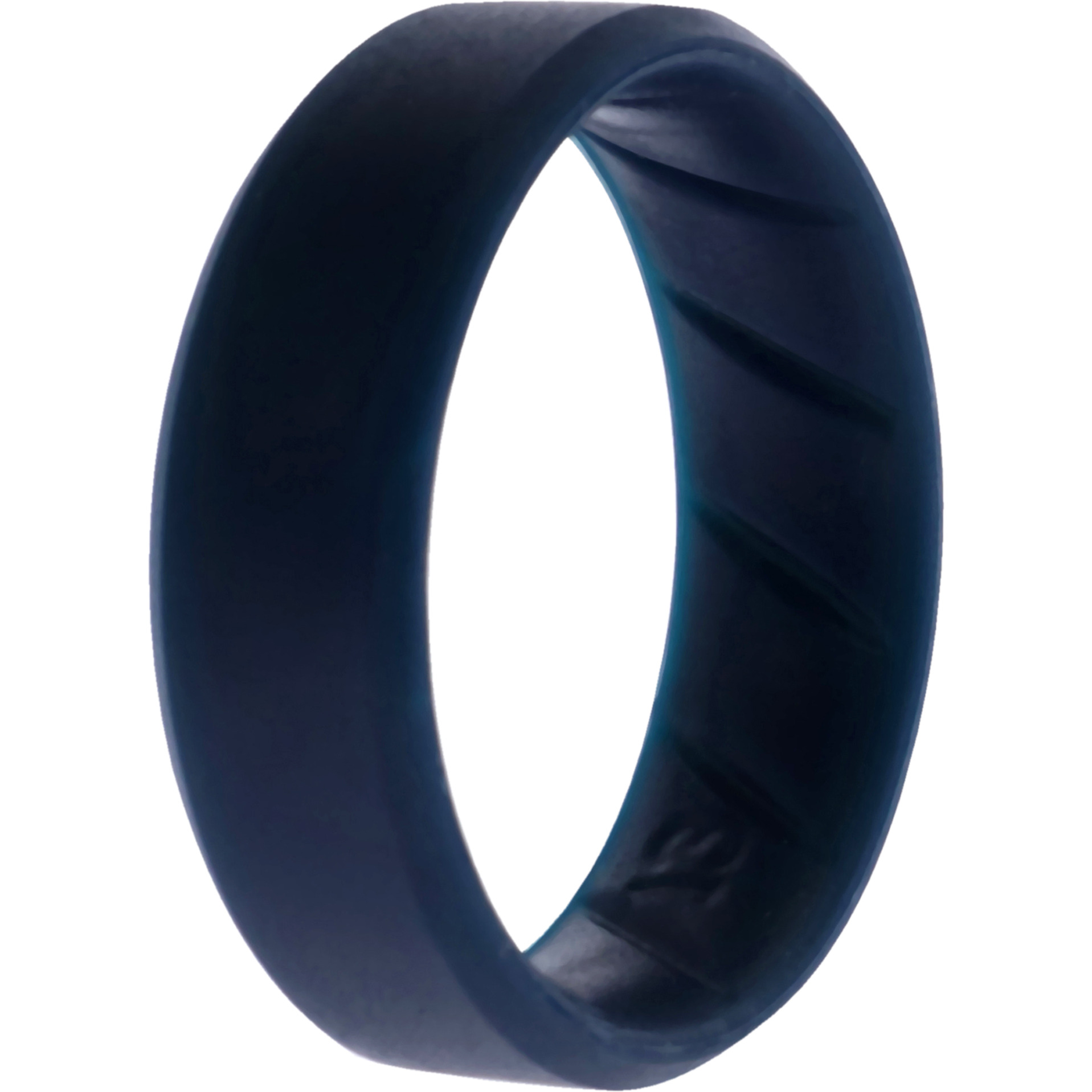 Silicone Wedding BR 8mm Edge Ring - Basic-Blue by ROQ for Men - 13 mm Ring