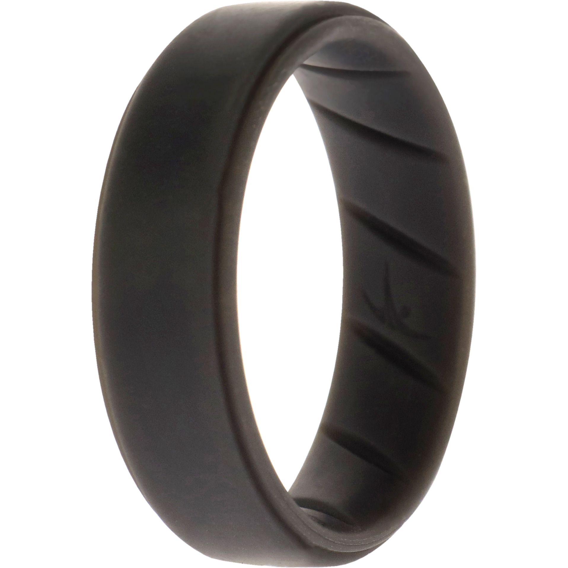 Silicone Wedding BR Step Ring Set - Basic-Grey by ROQ for Men - 13 mm Ring
