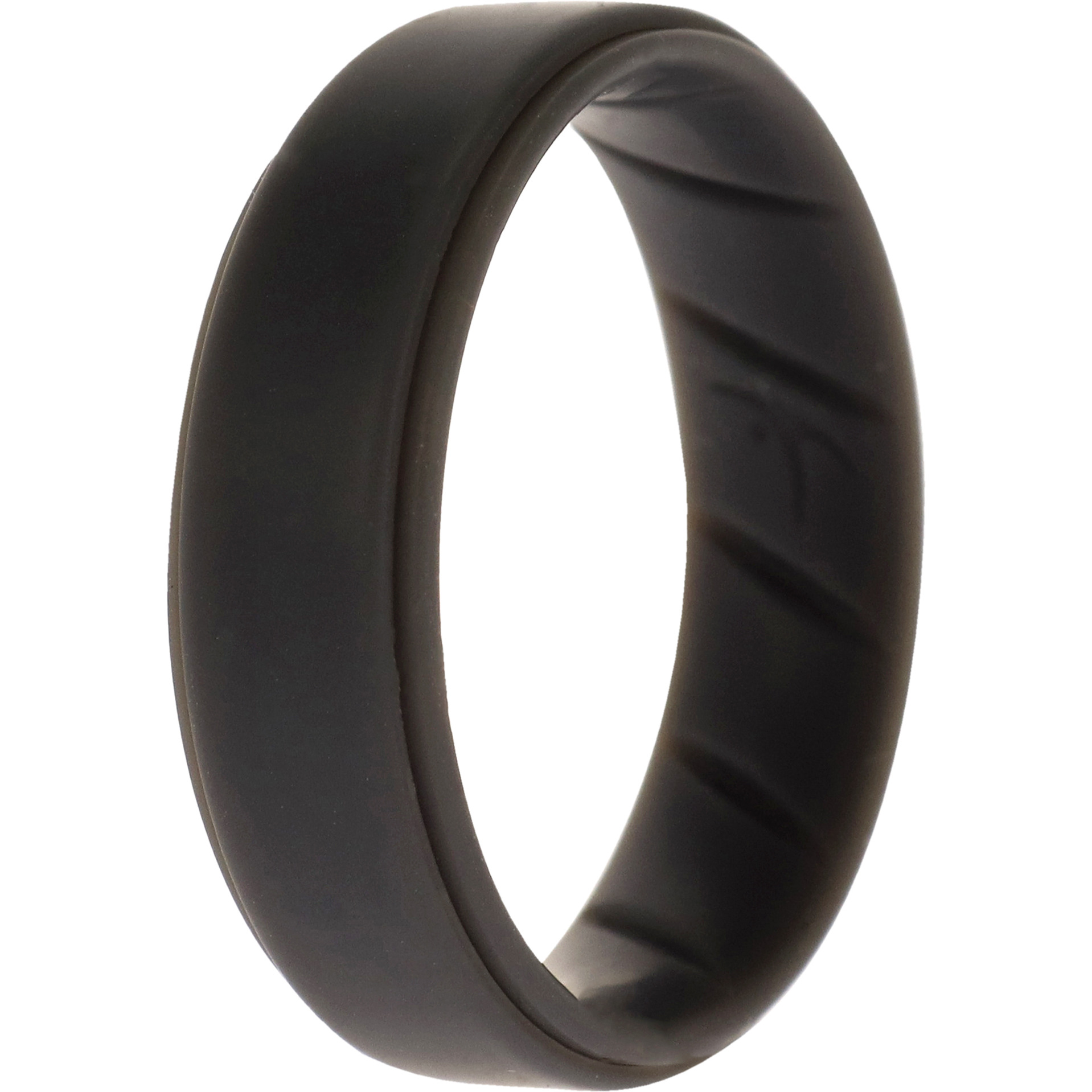 Silicone Wedding BR Step Ring Set - Basic-Grey by ROQ for Men - 16 mm Ring