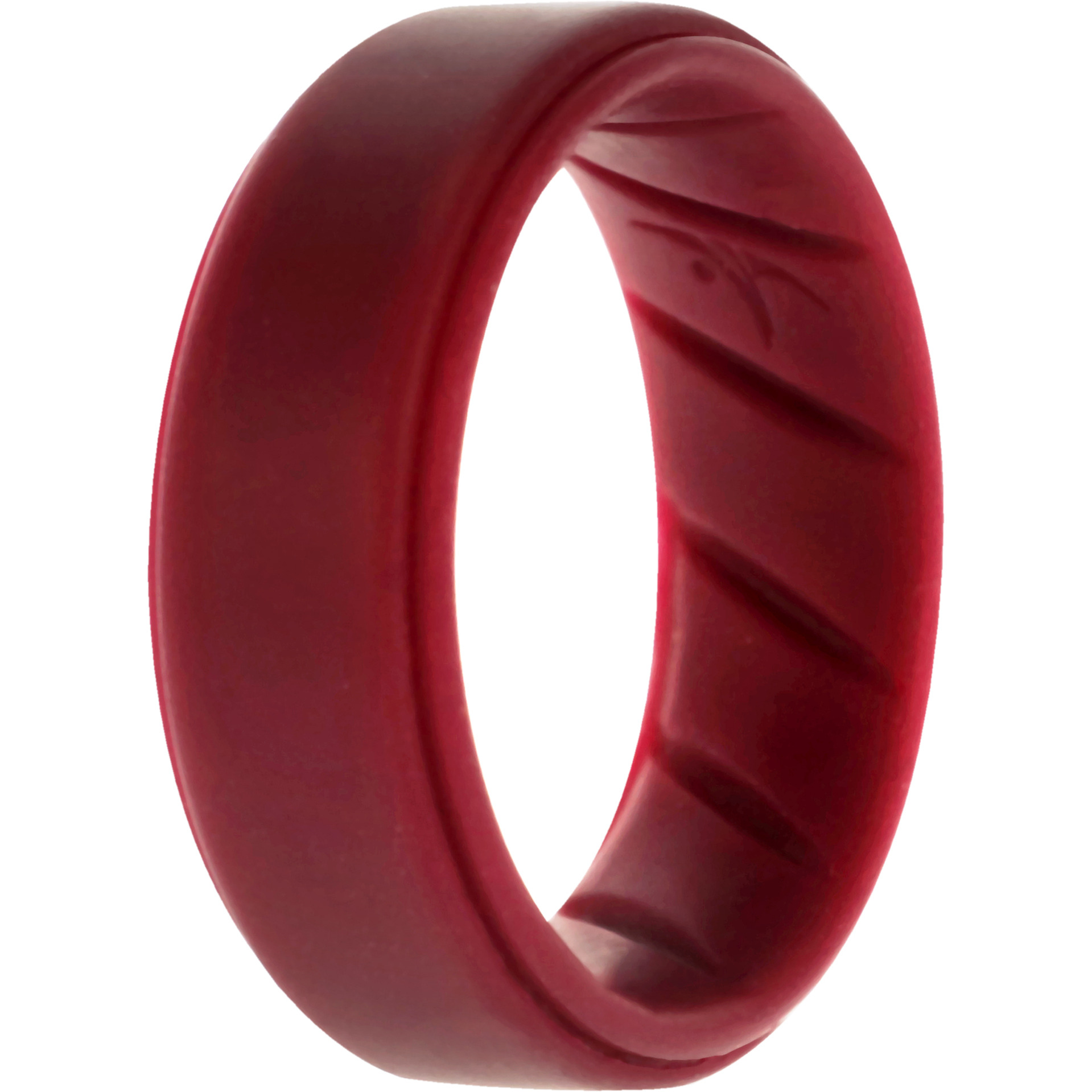 Silicone Wedding BR Step Ring Set - Basic-Bordo by ROQ for Men - 8 mm Ring