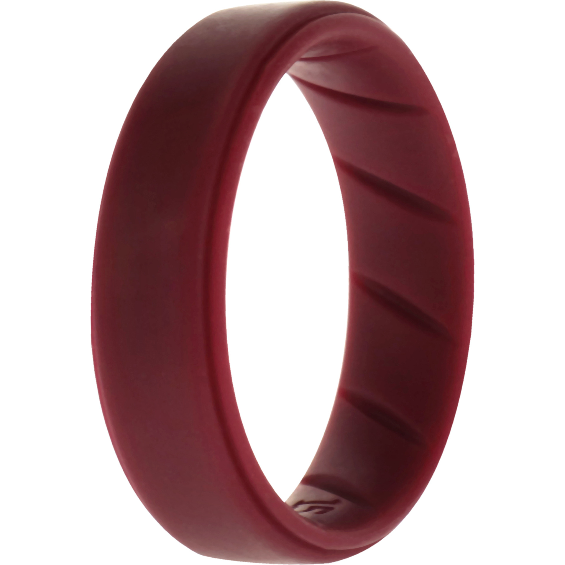 Silicone Wedding BR Step Ring Set - Basic-Bordo by ROQ for Men - 15 mm Ring