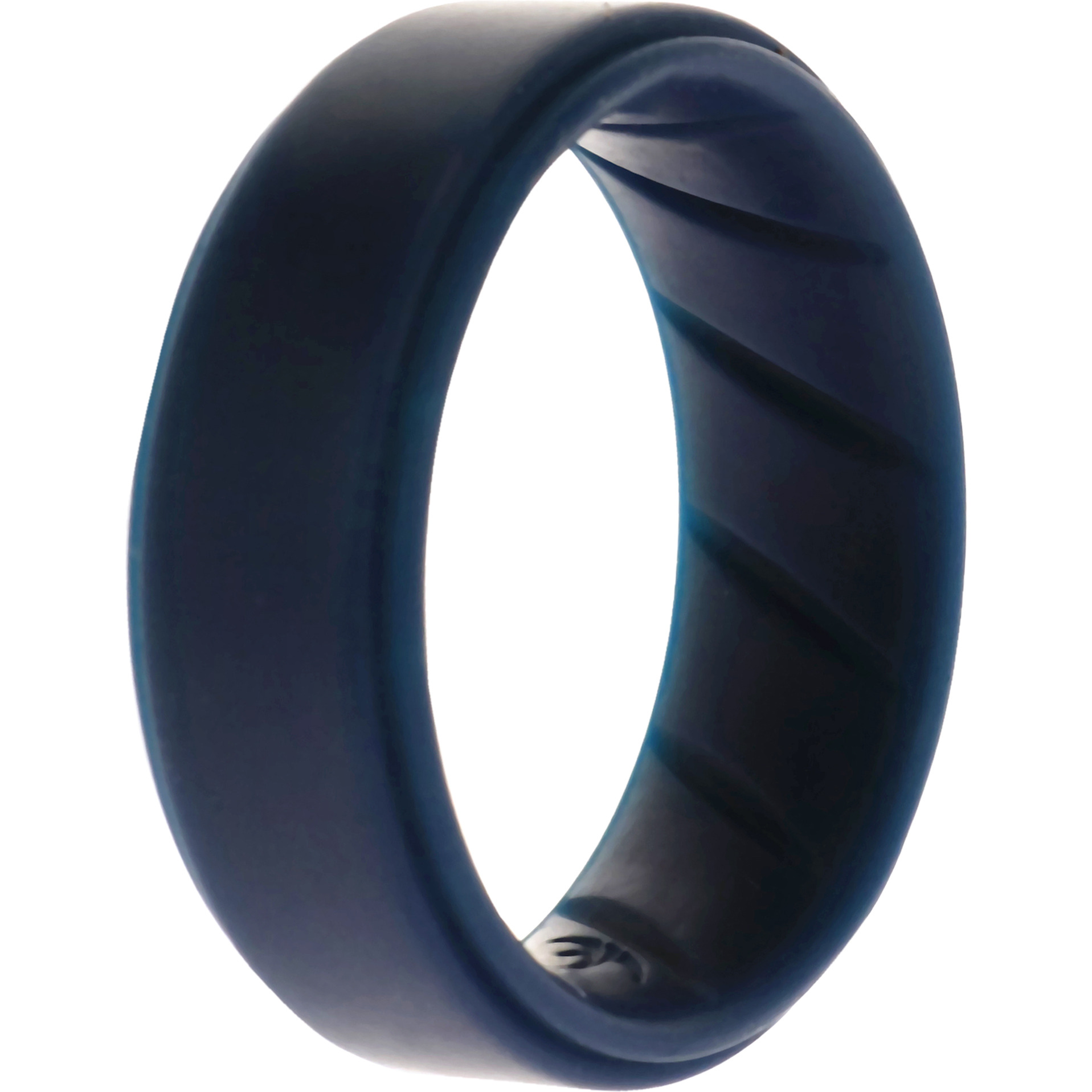 Silicone Wedding BR Step Ring - Basic-Blue by ROQ for Men - 9 mm Ring
