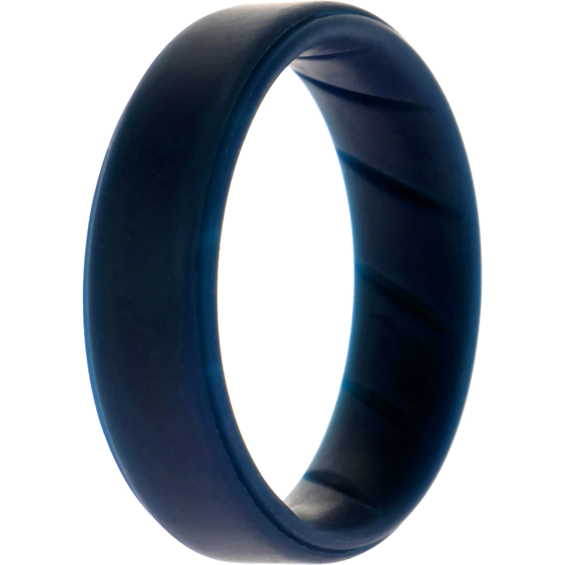 Silicone Wedding BR Step Ring - Basic-Blue by ROQ for Men - 15 mm Ring