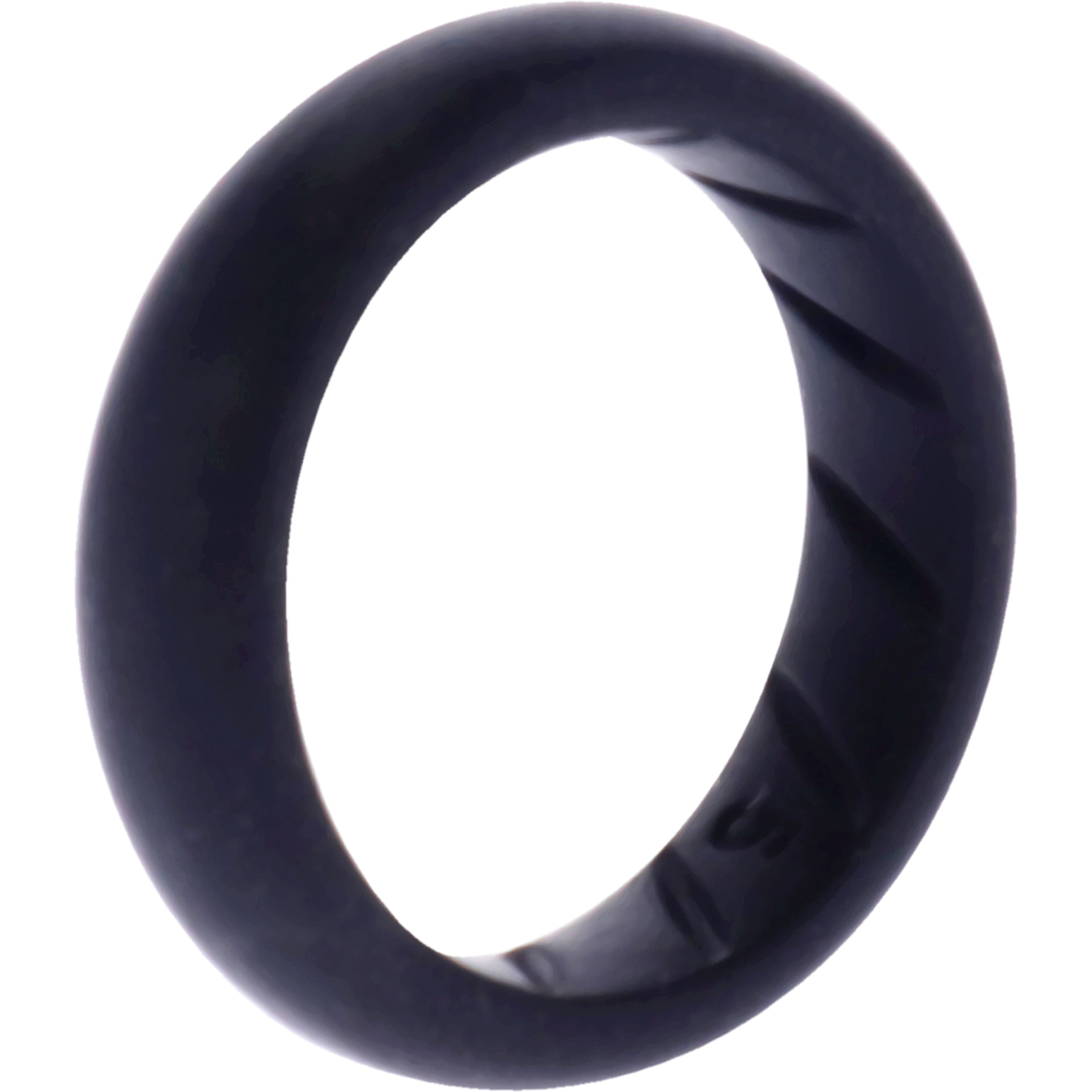 Silicone Wedding Ring - Dome Solid BR Comfort Fit - Basic-Black by ROQ for Women - 5 mm Ring
