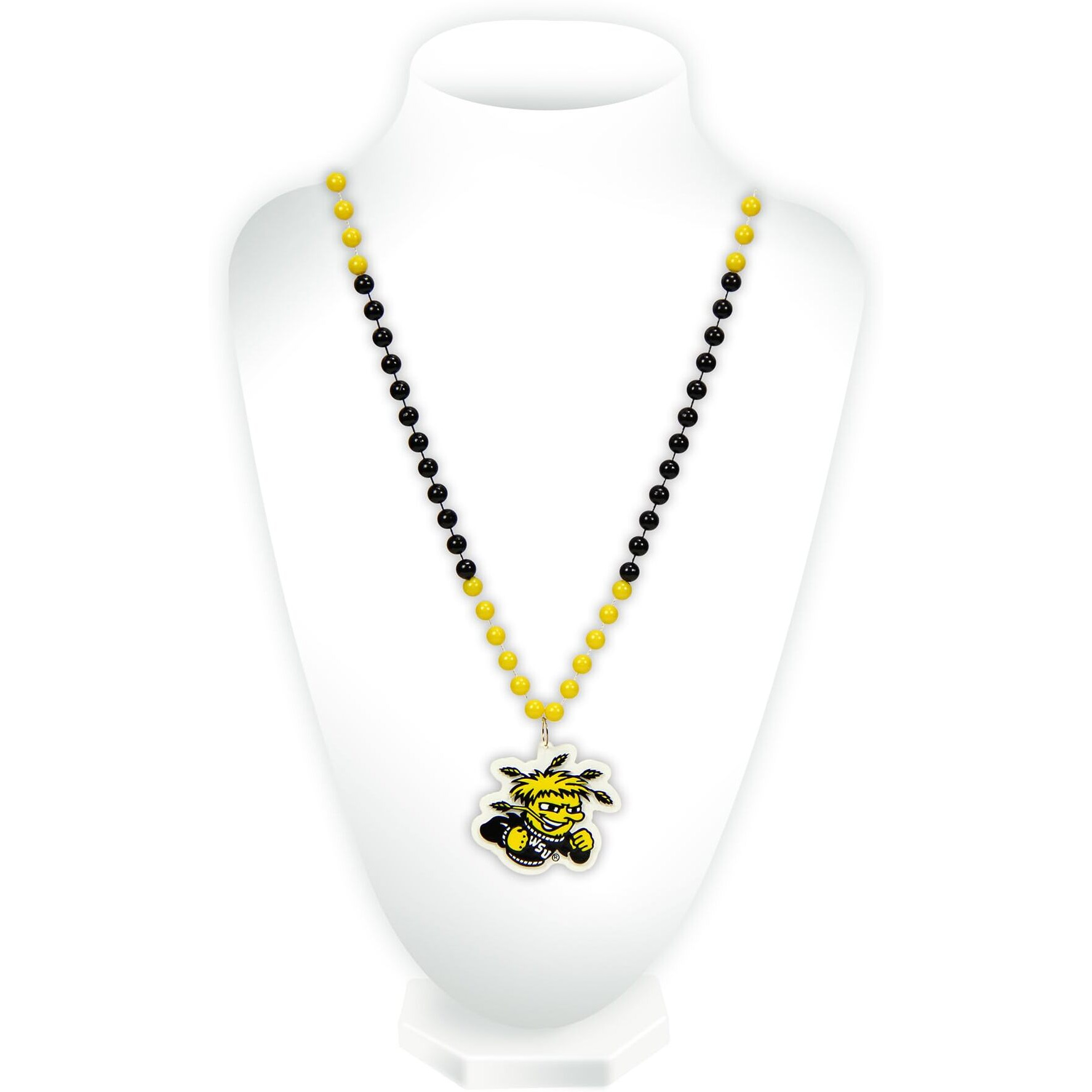 Wichita State Shockers Beads with Medallion Mardi Gras Style - Special Order