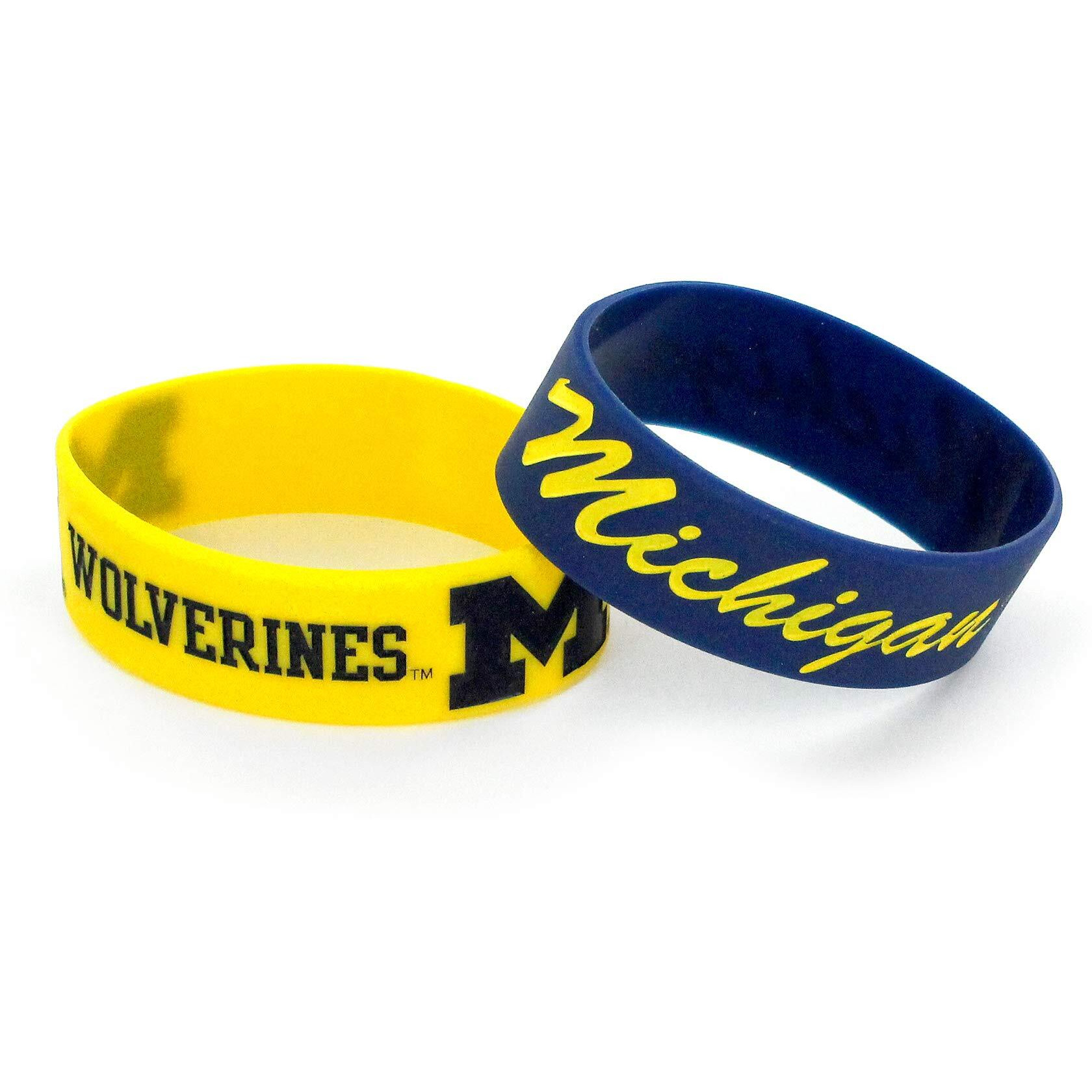 Michigan Wolverines Bracelets 2 Pack Wide