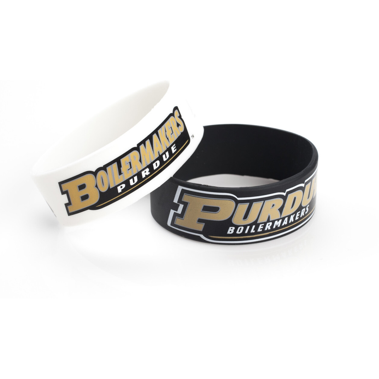 Purdue Boilermakers Bracelets - 2 Pack Wide - Special Order