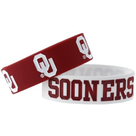 Oklahoma Sooners Bracelets - 2 Pack Wide