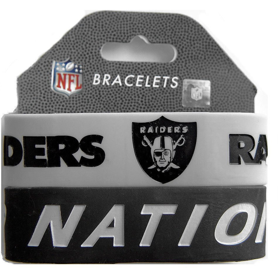 Las Vegas Raiders Bracelets 2 Pack Wide
