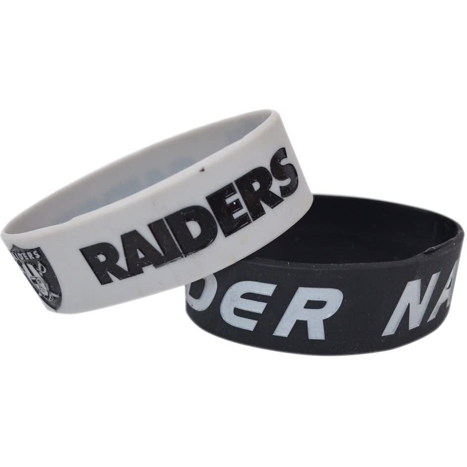 Las Vegas Raiders Bracelets 2 Pack Wide