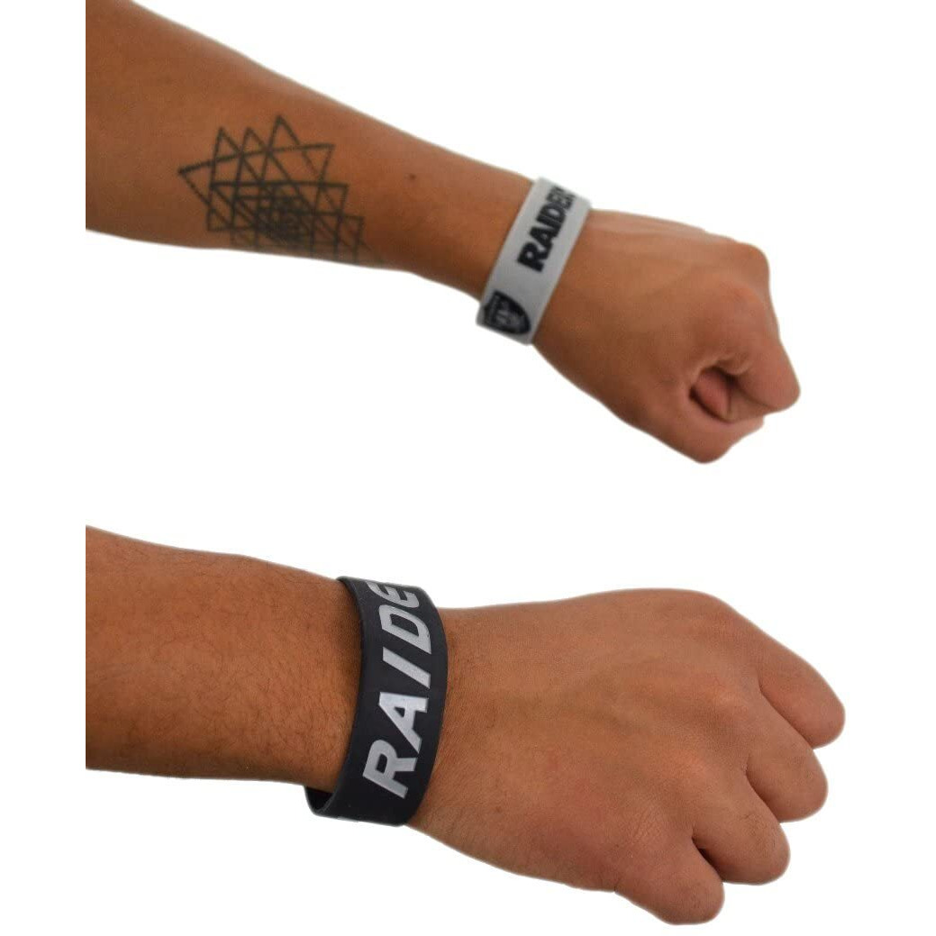 Las Vegas Raiders Bracelets 2 Pack Wide