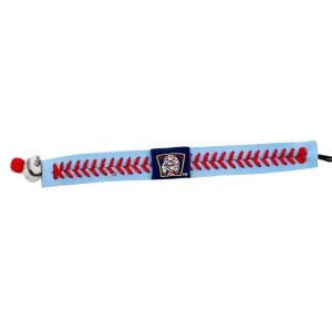 Minnesota Twins Bracelet Team Color Baseball Retro Mini and Paul Mascot Powder Blue Leather Red Thread CO