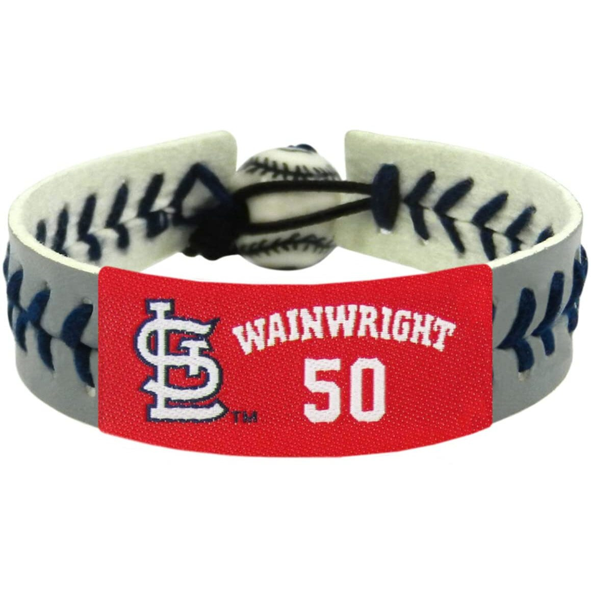 St. Louis Cardinals Bracelet Team Color Baseball Adam Wainwright Gray CO