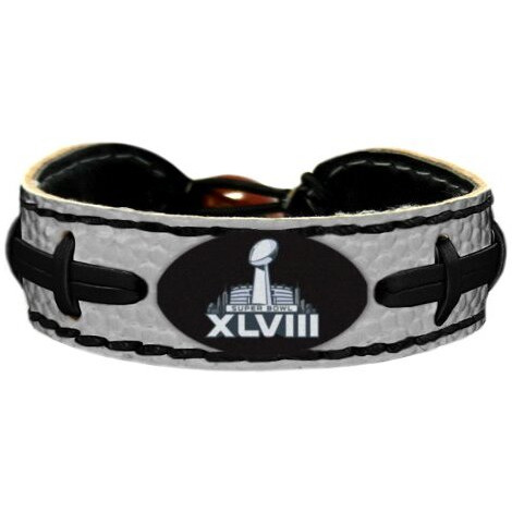 Super Bowl XLVIII Trophy Logo Team Color NFL Football Bracelet CO