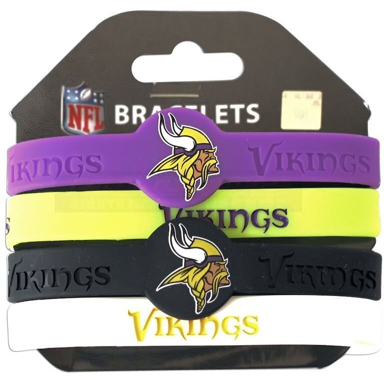 Minnesota Vikings Bracelets 4 Pack Silicone