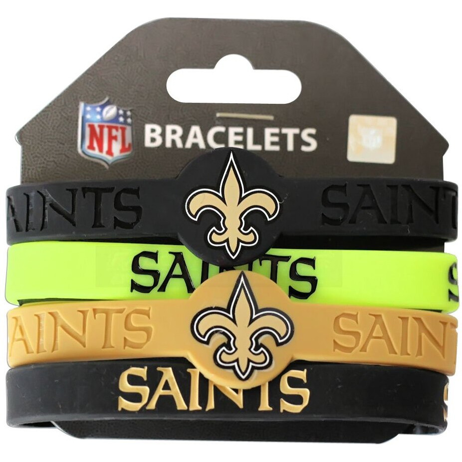New Orleans Saints Bracelets 4 Pack Silicone
