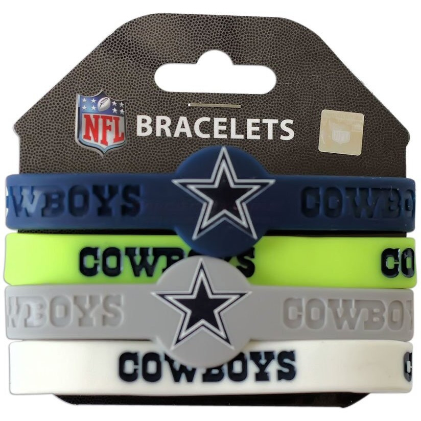 Dallas Cowboys Bracelets 4 Pack Silicone
