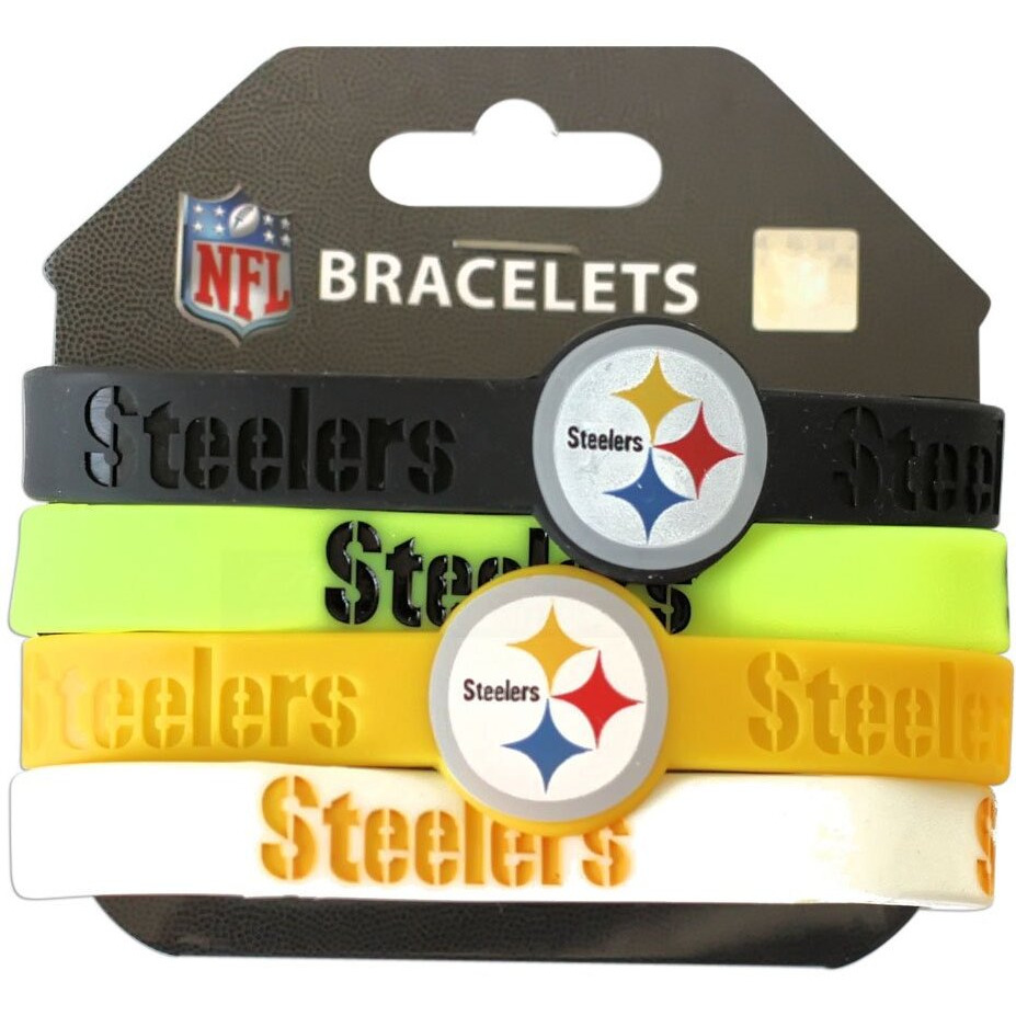 Pittsburgh Steelers Bracelets 4 Pack Silicone
