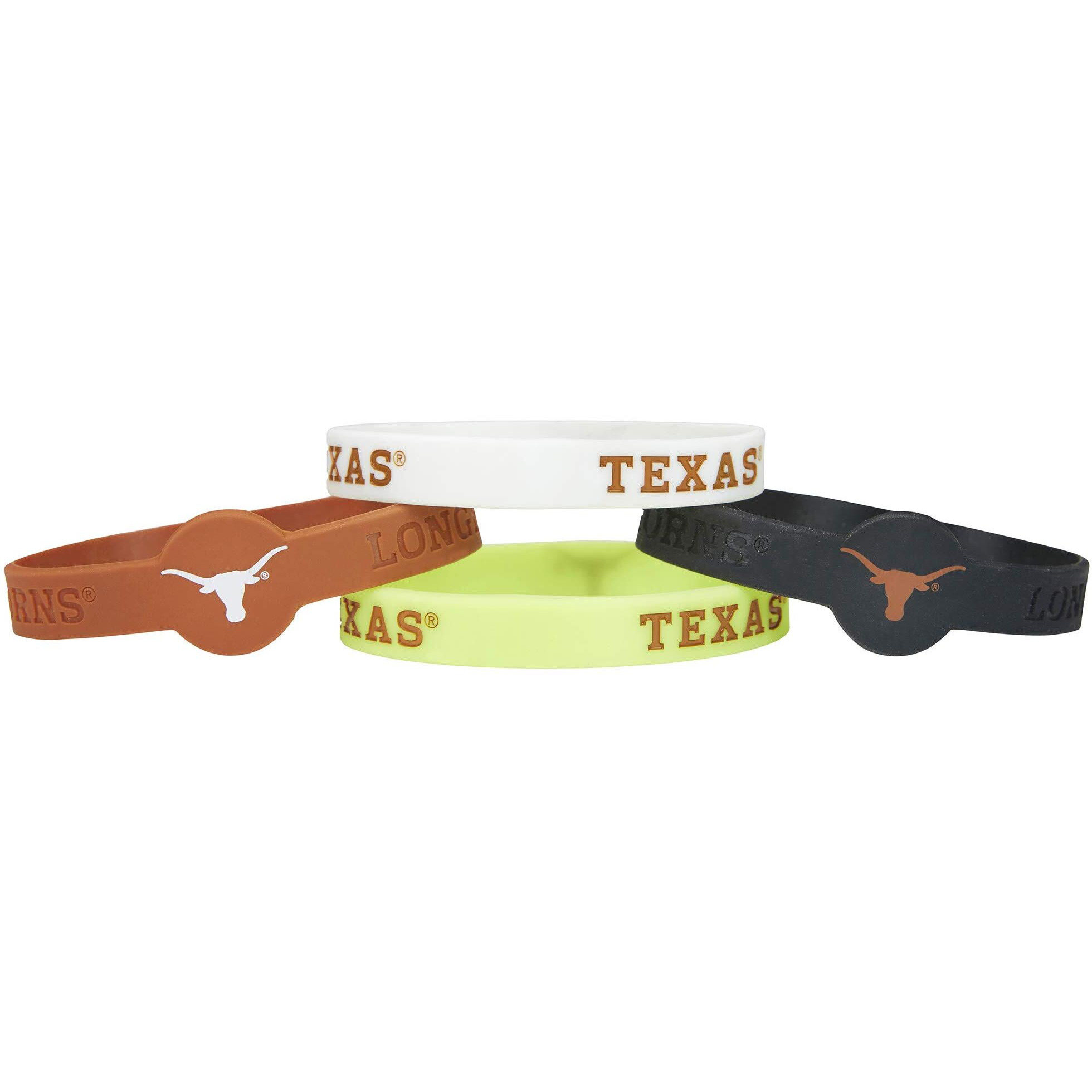 Texas Longhorns Bracelets - 4 Pack Silicone - Special Order