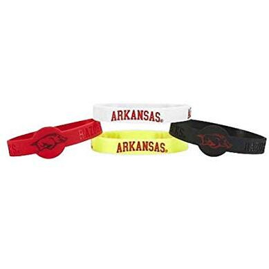 Arkansas Razorbacks Bracelets - 4 Pack Silicone - Special Order