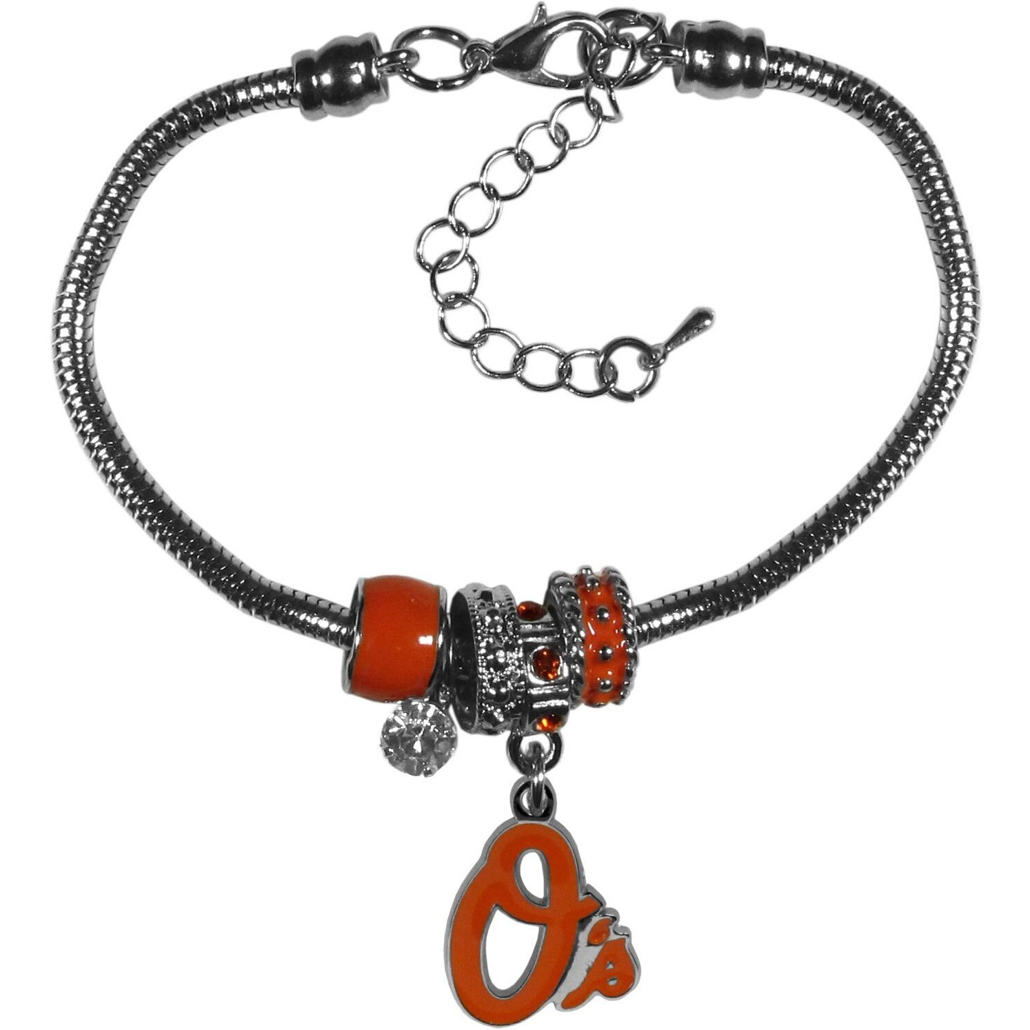 Baltimore Orioles Bracelet Euro Bead Style CO
