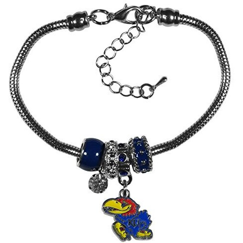 Kansas Jayhawks Bracelet Euro Bead Style