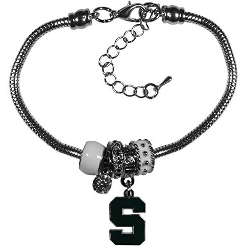 Michigan State Spartans Bracelet Euro Bead Style