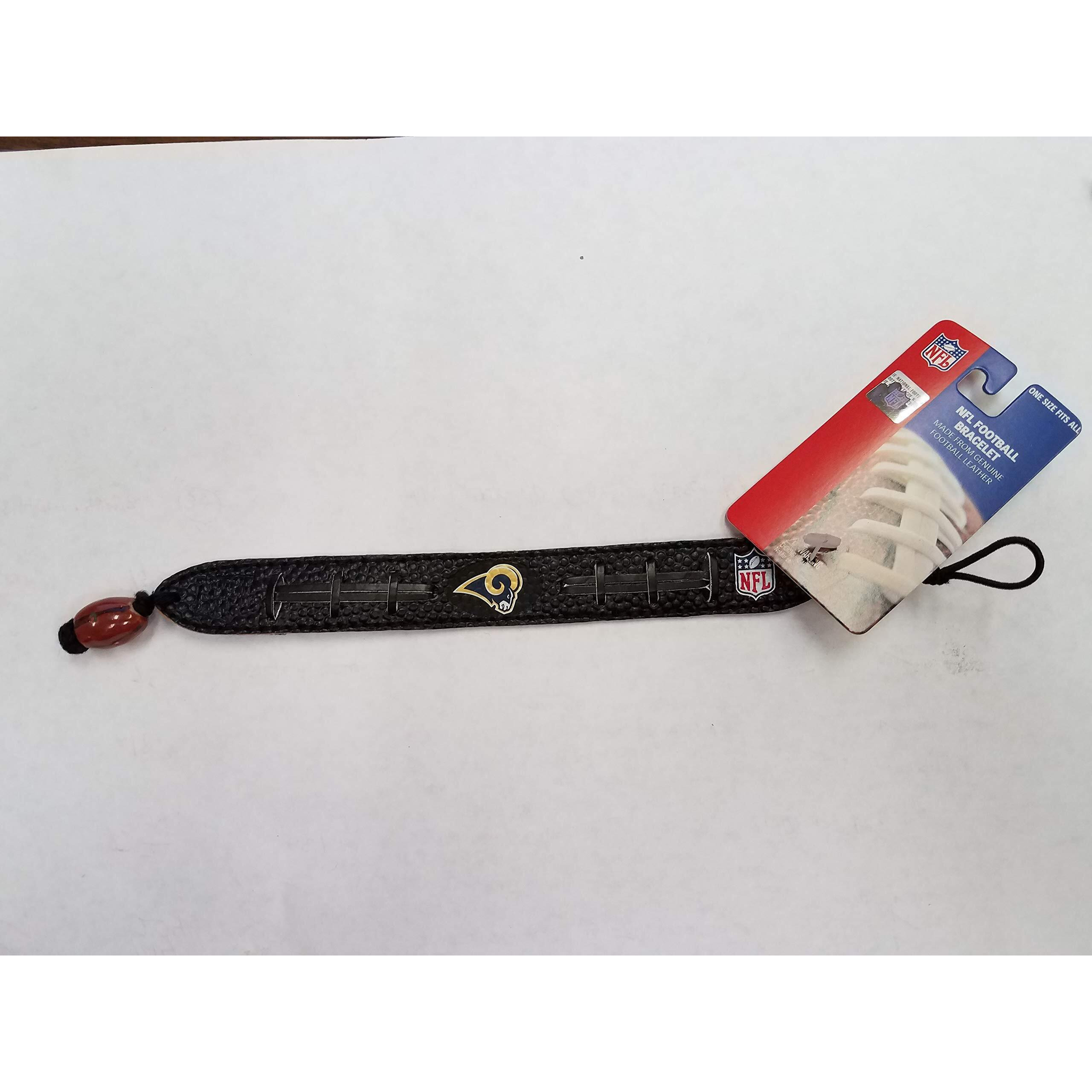 Los Angeles Rams Bracelet Team Color Tonal Black Vintage Logo Football CO