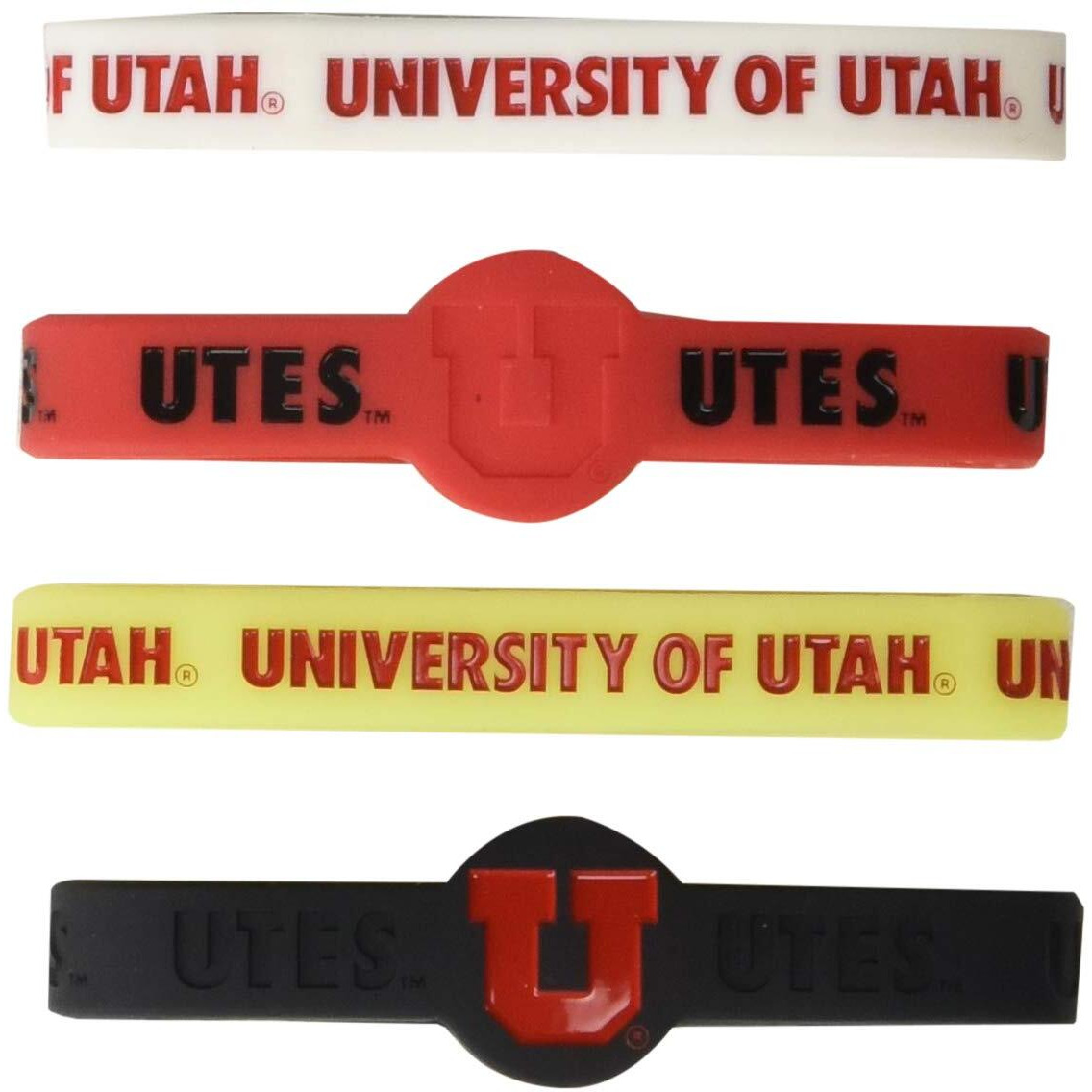 Utah Utes Bracelets - 4 Pack Silicone - Special Order