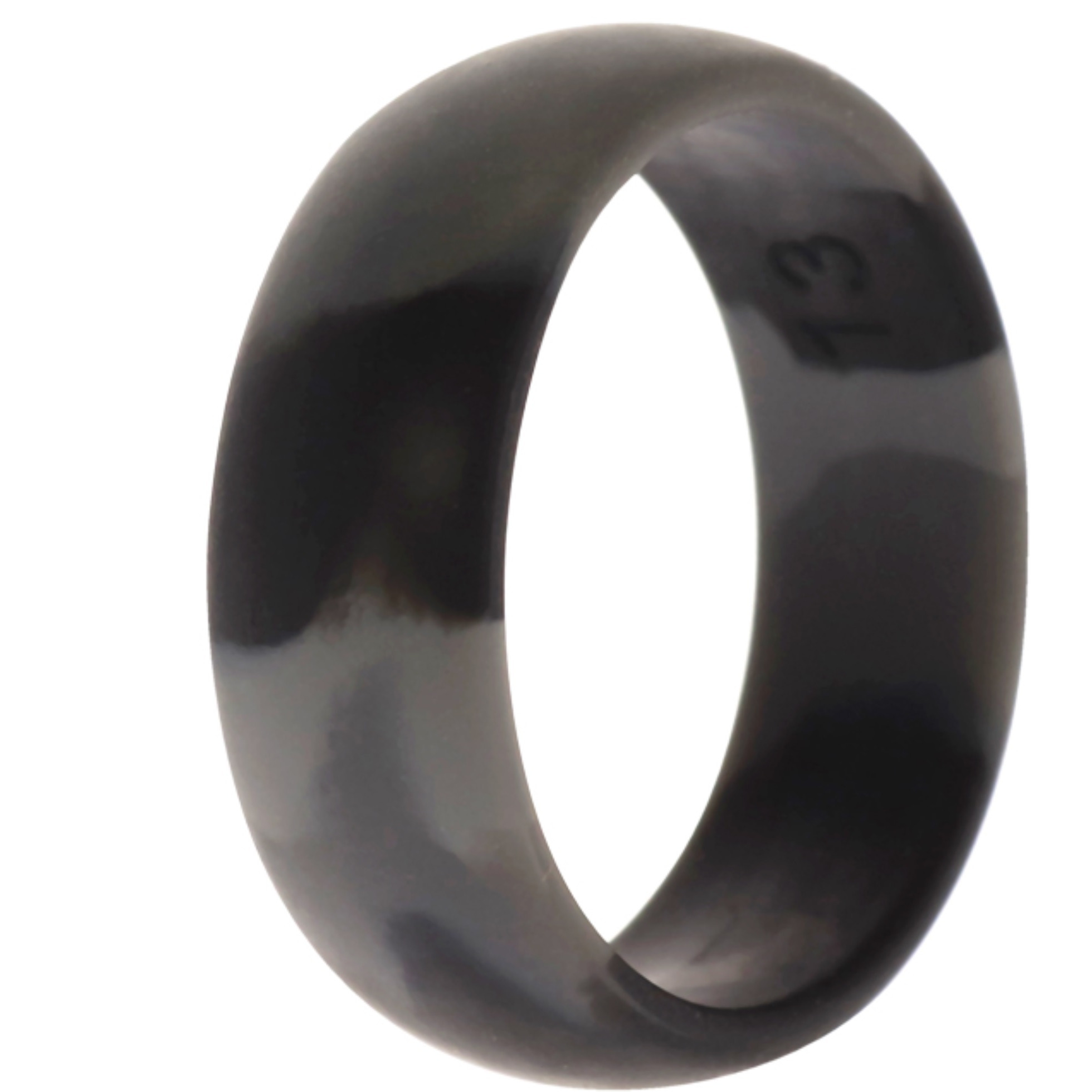 Silicone Wedding Ring - Black-Camo by ROQ for Men - 13 mm Ring
