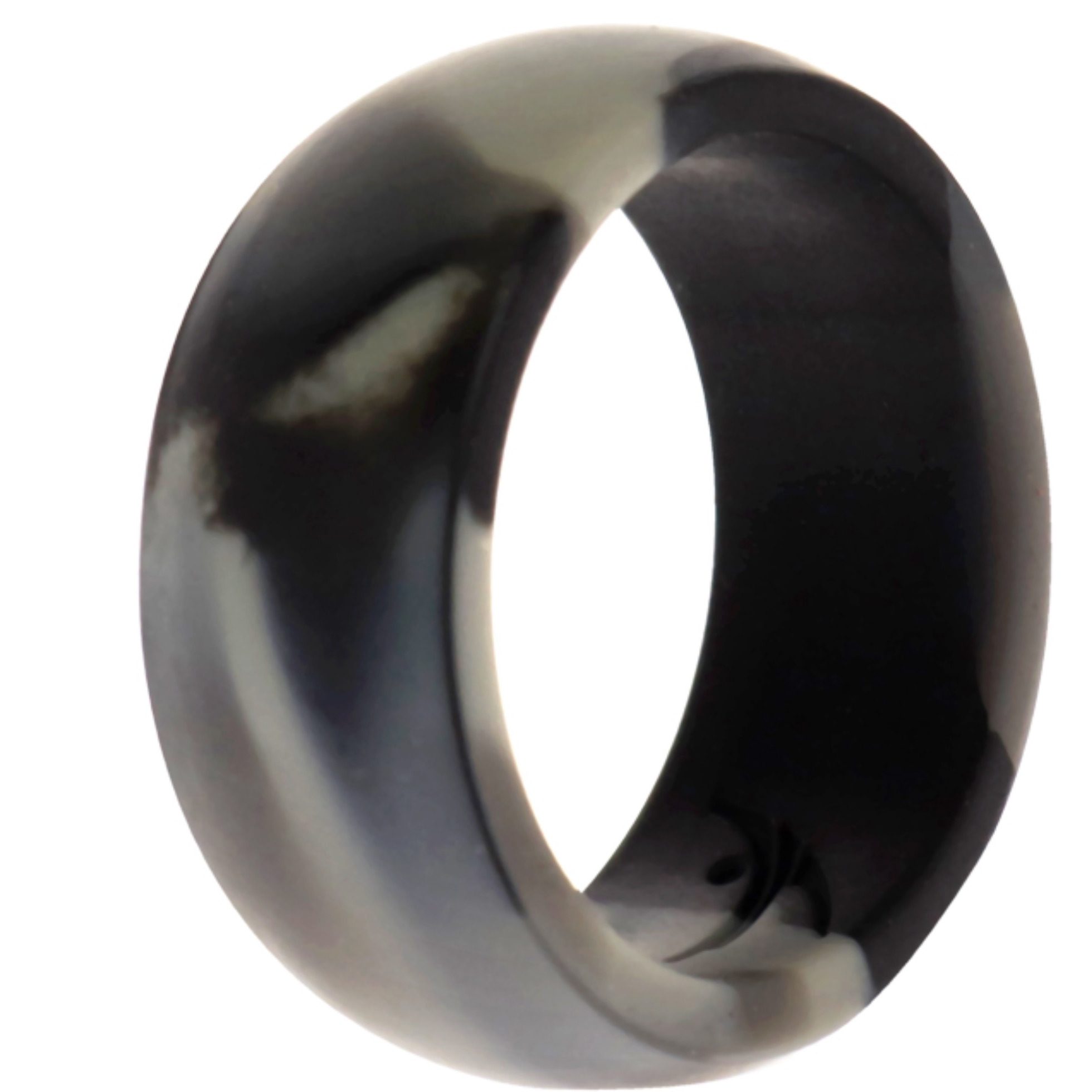 Silicone Wedding Ring - Black-Camo by ROQ for Men - 8 mm Ring