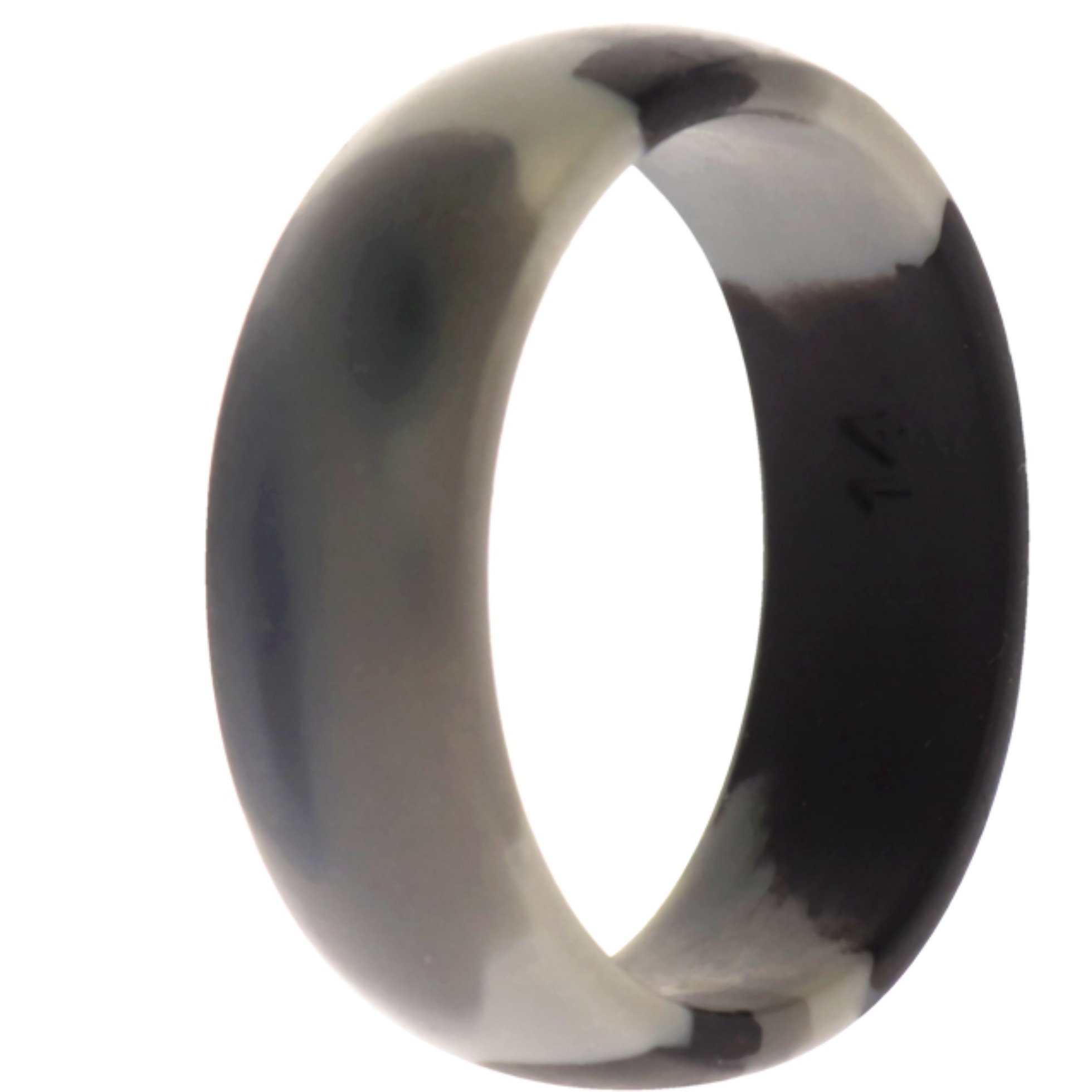 Silicone Wedding Ring - Black-Camo by ROQ for Men - 14 mm Ring