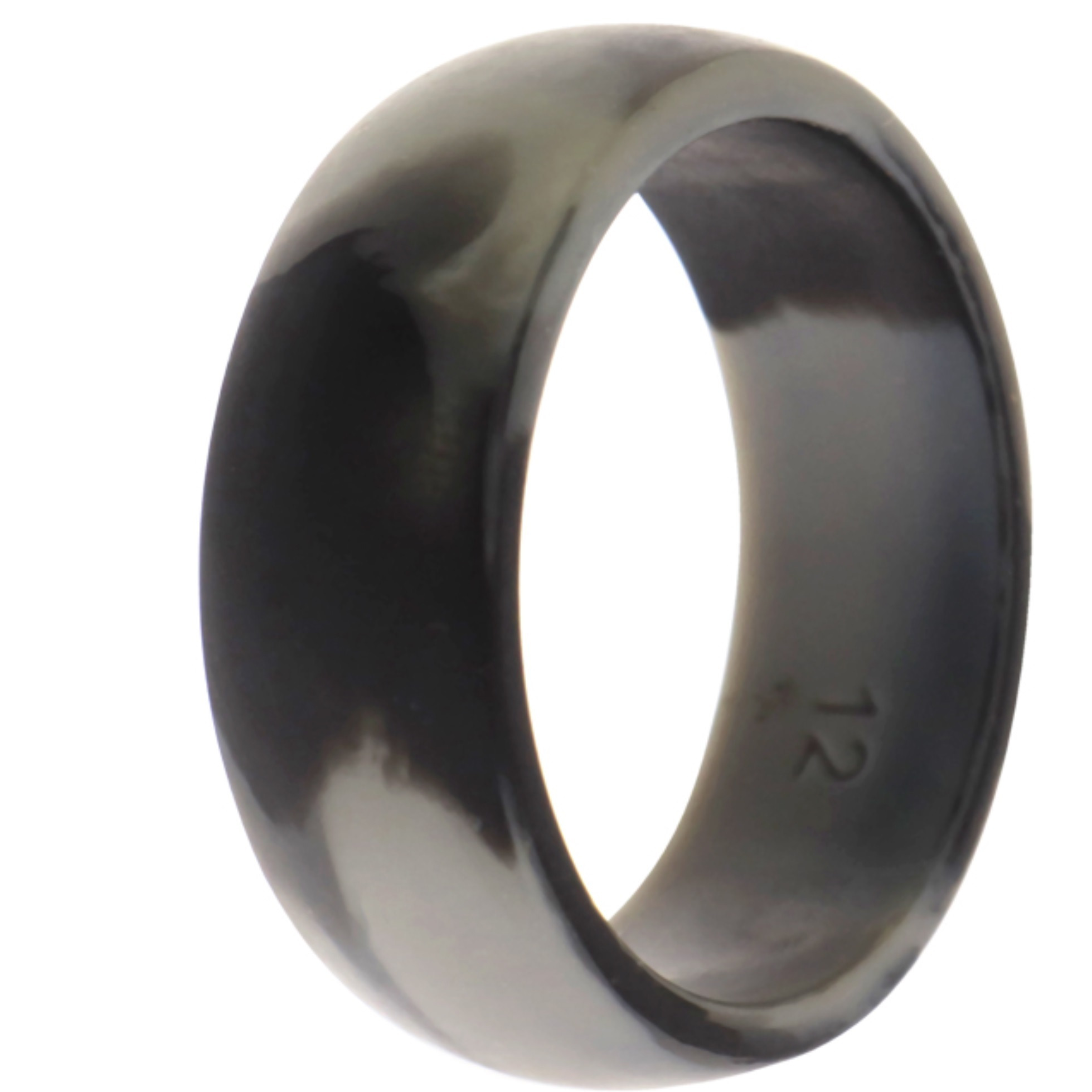 Silicone Wedding Ring - Black-Camo by ROQ for Men - 12 mm Ring