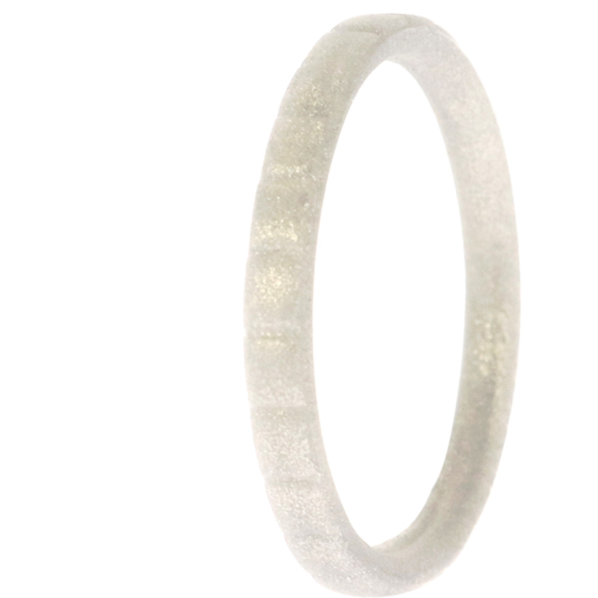 Silicone Wedding Stackble Lines Single Ring - Silver by ROQ for Women - 11 mm Ring