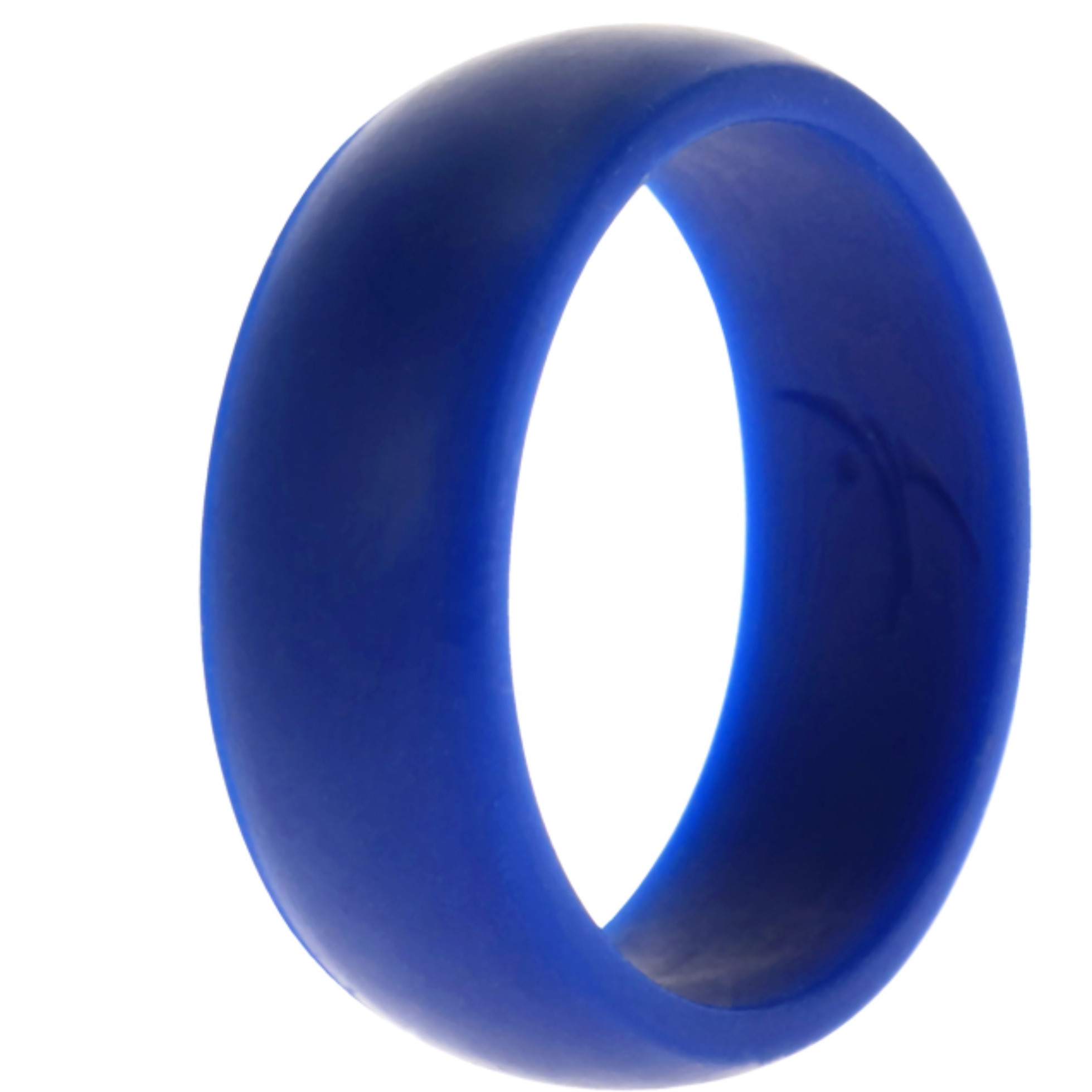 Silicone Wedding Ring Dome Style - Blue by ROQ for Men - 14 mm Ring