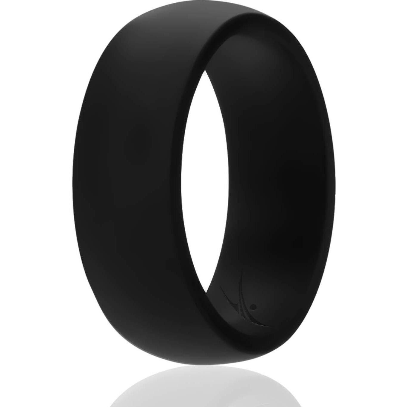 Silicone Wedding Ring Dome Style - Blue by ROQ for Men - 15 mm Ring