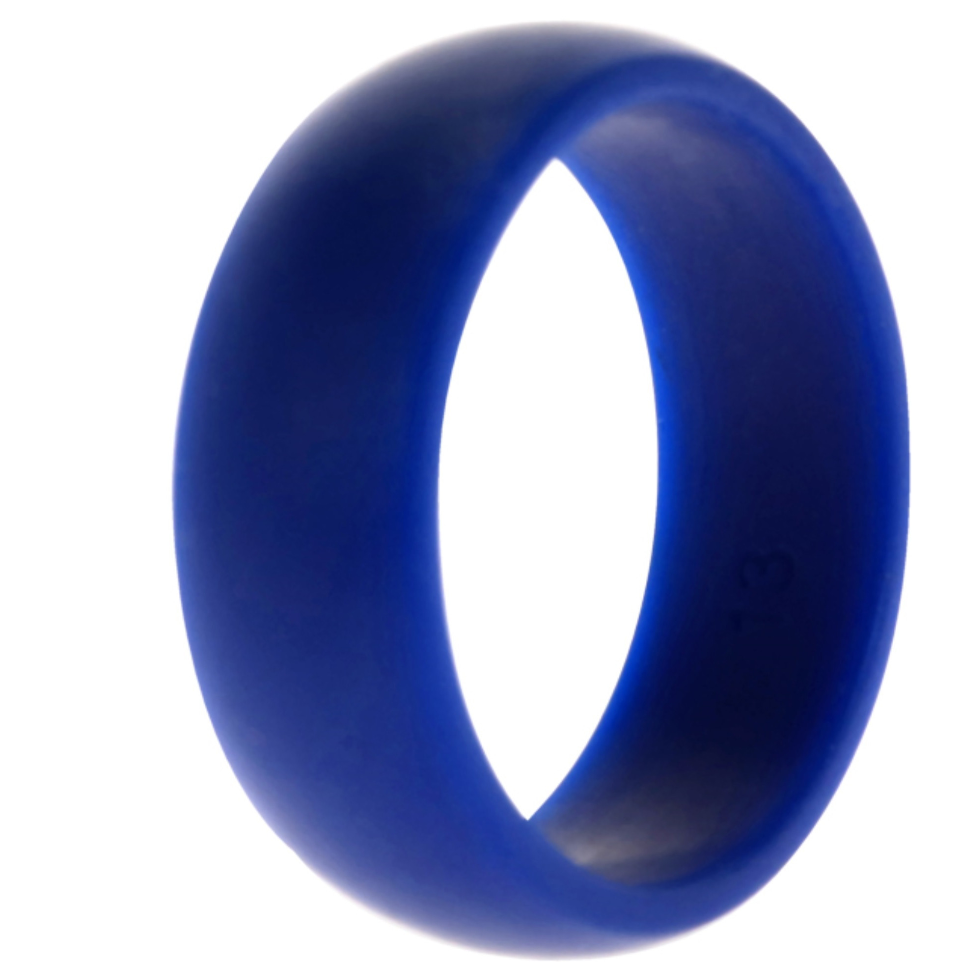 Silicone Wedding Ring Dome Style - Blue by ROQ for Men - 13 mm Ring