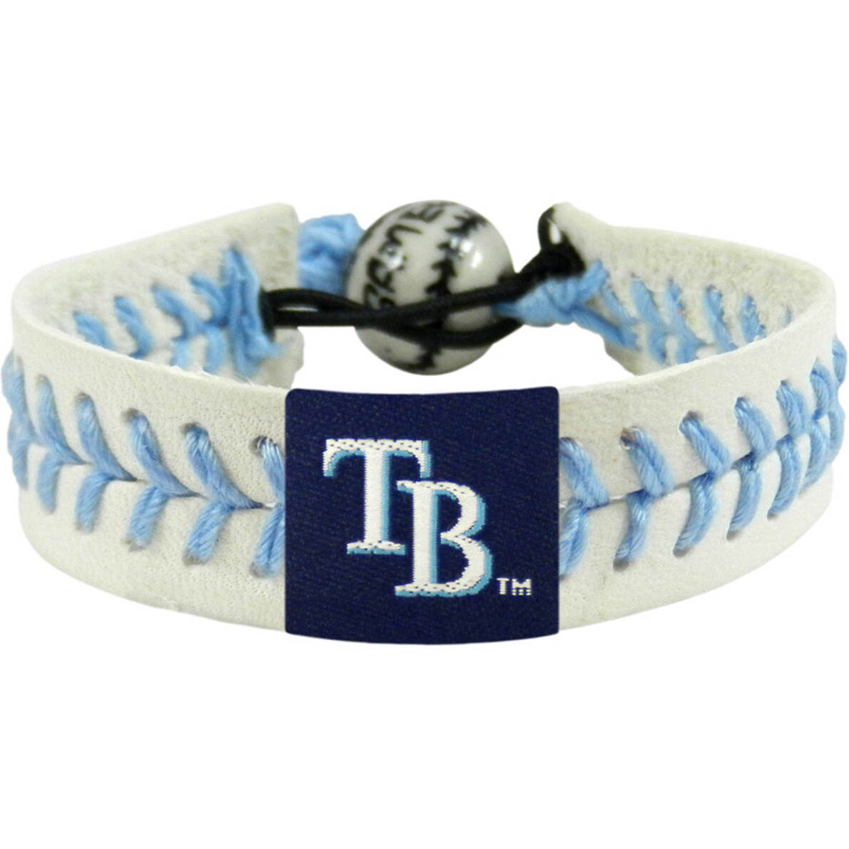 Tampa Bay Rays Bracelet Genuine Baseball Light Blue CO